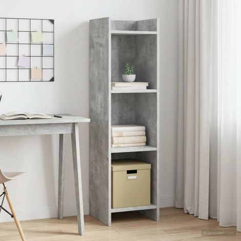 vidaXL Bibliothèque Gris Béton 30 x 30 x 111 cm Bois d'ingénierie (1/5)