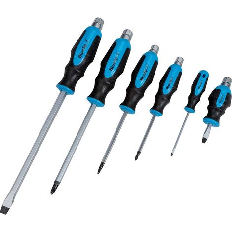 BlueSpot 6pc Screwdriver Set Hex Impact Bolster Handle Magnetic Tip Screwdrivers (1/5)