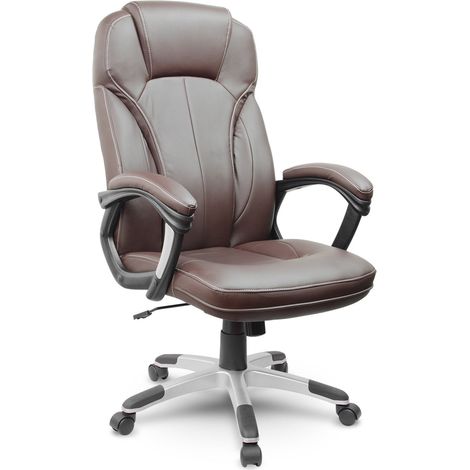 Silla de oficina de piel de lujo - sofotel eg 222 marron (1/5)