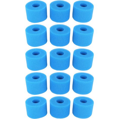 15 cartuchos de filtro de espuma reutilizables/lavables Pure Spa para spa tipo S1 (1/2)