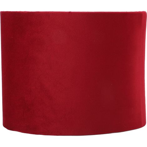 Abat-jour ovale en tissu bordeaux, compatible avec les douilles E27 et E14. Convient aux lampes de table et aux lampadaires. (1/5)