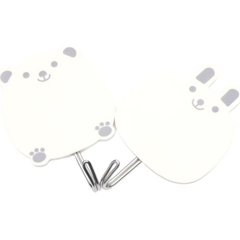 Gancho Adhesivo Para Pared - Acero Inoxidable Y PS - Forma De Animal - Para Toallas, Llaves, Abrigos - Baño, Cocina, Hogar - 8 Unidades (1/5)