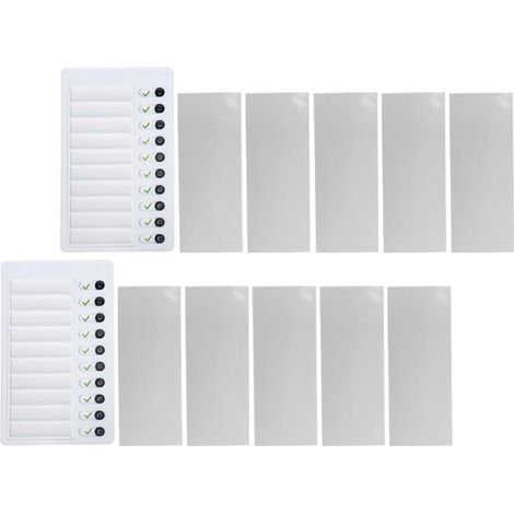 Tableau de Routine pour Garçon et Filles 12 Pièces en Abs Blanc Classe et Fête, Favorise le Comportement, Design Soigné, 1 Set Résistant à L’usure (1/5)