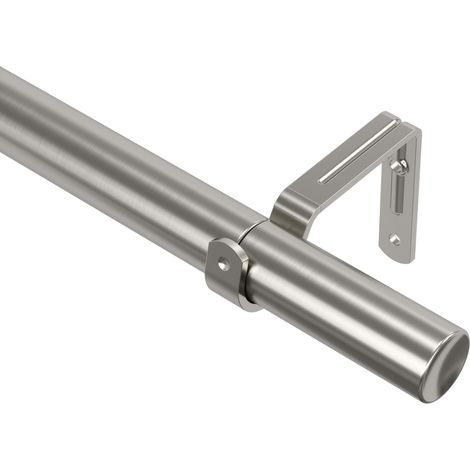 Tringle à rideaux embouts cylindriques, 163-325 cm, Nickel (1/5)