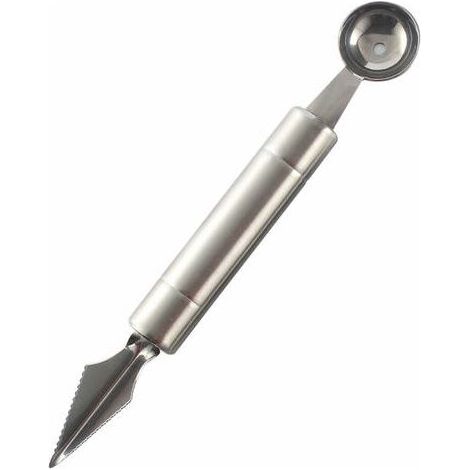 Sculpture d'artefact de cuillère de pastèque de pelleteuse de boule d'acier inoxydable (1/5)