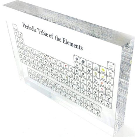 Periodensystem aus Acryl mit 85 chemischen Elementen – Lehrmittel für Zuhause – Abmessungen: 150 x 114 x 20 mm / 5,9 x 4,5 x 0,8 Zoll (1/5)