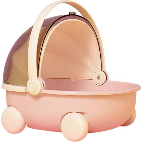 Maison transparente pour hamster, habitat pour petits animaux, bac à bain pour hamster, boîte à sable, convient aux animaux roses tels que les lapins, les pigeons et les hamsters. (1/5)