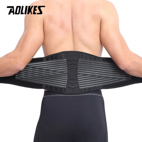 (Taille M) Ceinture de soutien lombaire réglable, respirante, soulage les douleurs lombaires, la scoliose et les hernies discales. (1/5)