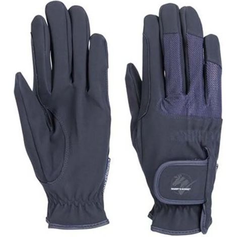 Gants en maille Domy de Harry's Horse, bleus, taille XL