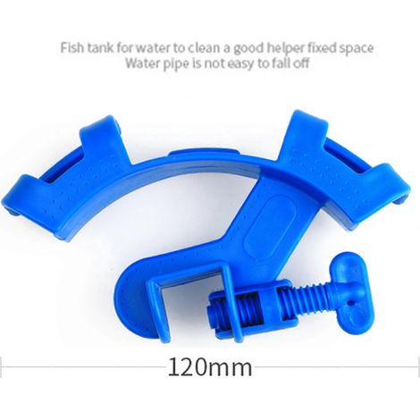 Support de tuyau d'aquarium avec pinces de serrage réglables en plastique (1/4)