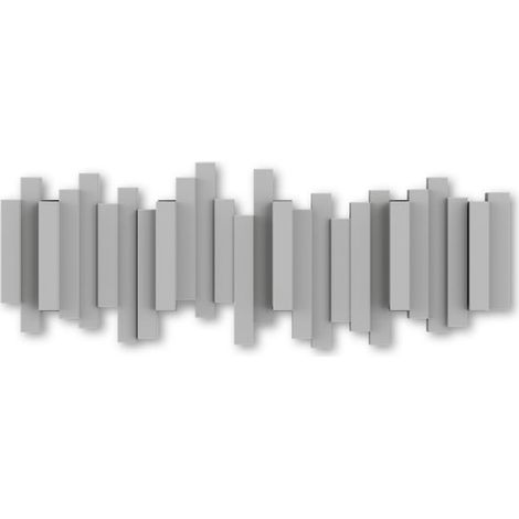 Appendiabiti da parete con 5 ganci (grigio) (1/5)
