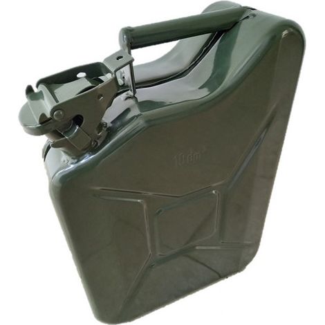 Maxter – Jerrican métal 10L – Homologué CE – Peinture anticorrosion – Poignée de transport – Pour hydrocarbures lubrifiants