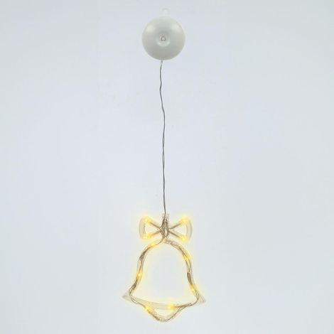Cloche suspendue Noël DIP LED pour décoration intérieure 3xLR03/AAA (0,23W 3000K) IP20 15x19cm avec ventouse (1/5)