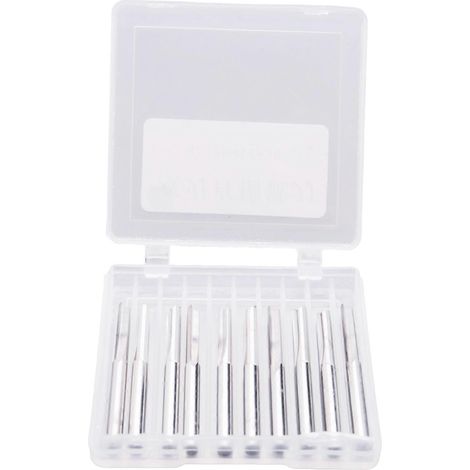 Lot de 10 fraises à rainurer droites à 2 dents pour défonceuse CNC, 3,175 mm, en acier au tungstène, pour bois, MDF et plastique. (1/4)