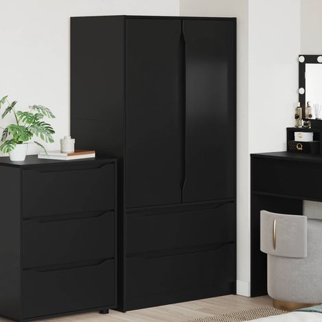 vidaXL Guardaroba Nero 79,5 x 49 x 156 cm Legno ingegnerizzato (1/5)