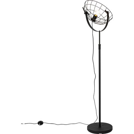 Industrielle Stehleuchte schwarz 35 cm verstellbar - Hanze