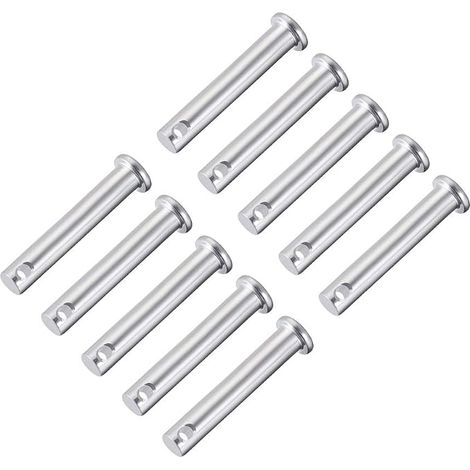 Goupilles trou unique 8mmx45mm Acier zingué tête plate 10 Pcs (1/2)