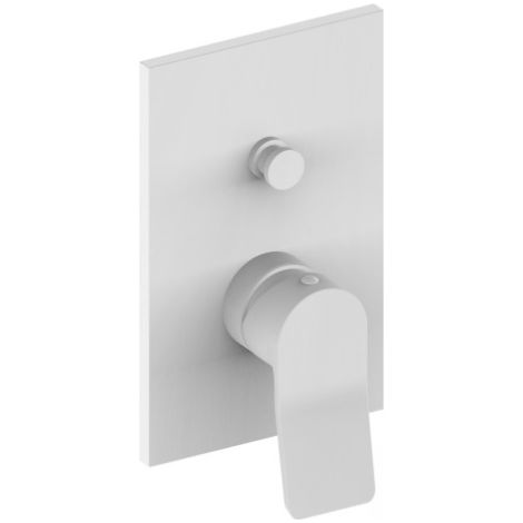 Mitigeur de douche encastré 2 sorties blanc mat Paffoni Tilt série TI015BO/M Laiton - Blanc opaque (1/2)
