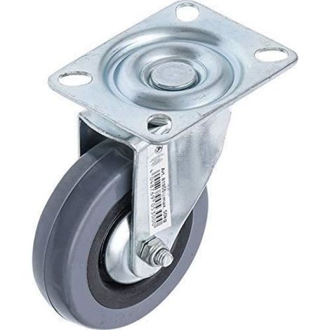 81955 ROULETTE PIVOTANTE AVEC SOCLE À VIS Ø 75 MM
