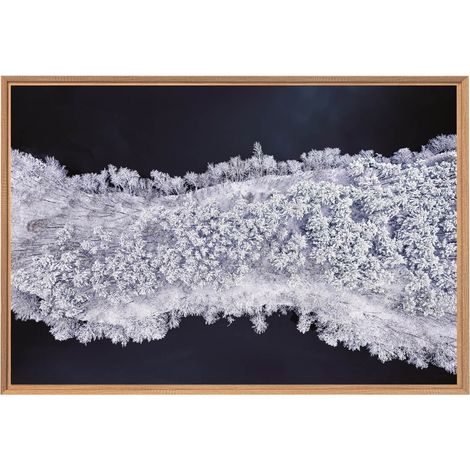 Tableau mural encadré vue d'en haut 65x97 cm - Tableau Mural Décoratif - Image Encadrée Imprimée en HD - Impression 65x97 cm sur Fibres de Bois FSC - Finition Mate - Fabriqué en France (1/5)