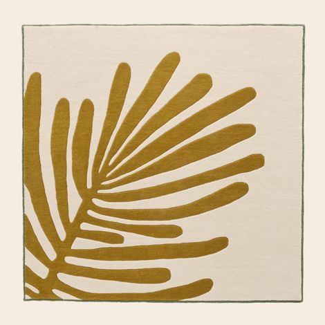 Tapis de sol en Feuille de palmier en laine TROPI (1/4)
