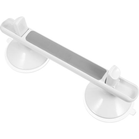 Barre d'appui à ventouse, plastique, blanc, antidérapante (1/5)