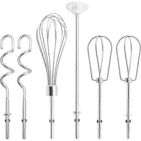 Accessoires pour batteur à main : fouet, batteur électrique, tige de mélange et crochets pétrisseurs – Accessoires en acier inoxydable pour le mélange à main (1/5)