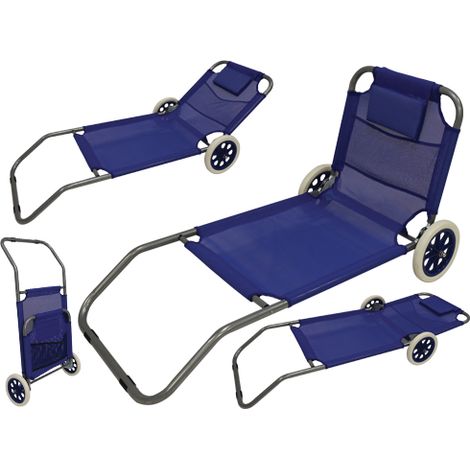 Klapp- und Schließstuhl für Stranddeck am Trolley -Läufer