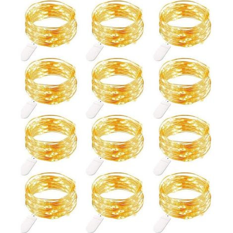 Guirlande lumineuse de Noël, Guirlandes lumineuses LED batterie, 20 pièces 1M 20 LEDs guirlandes lumineuses en fil de cuivre - RWGuirlande lumineuse de Noël (1/5)