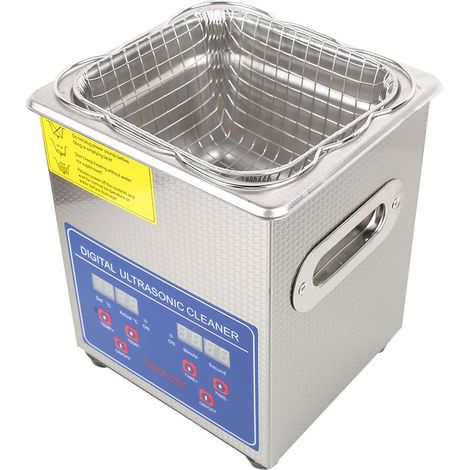 2-Liter-Ultraschallreiniger aus Edelstahl mit digitaler Technologie, Ultraschall-Badewannenheizung und Timer, EU-Stecker 220 V (1/5)