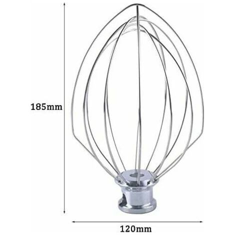 Fouet K5AWW, compatible avec le robot pâtissier professionnel KitchenAid original de 15,5 cm (5 pintes), peut remplacer le WPW10731415 (1/4)