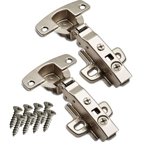 SOTECH 2 Stück Hettich Sensys 8645i TH52 110 Grad Eckanschlag Scharnier Höhe-Distanz 1,5 mm mit Soft Close Automatikscharnier inkl M4x16mm Schrauben Integrierter Dämpfung Scharniere für Kleiderschrank (1/5)