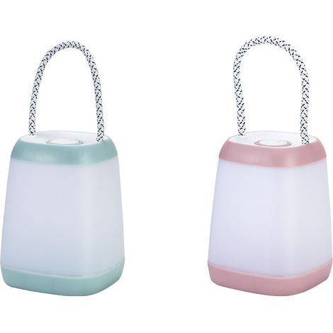 Lot de 2 lanternes LED portables 3 modes, lampe camping randonnée et tente (1/4)
