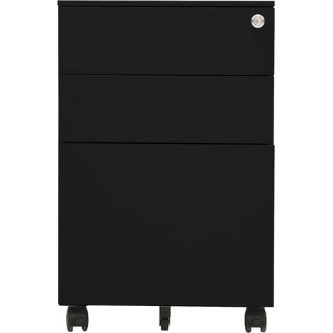 Maison Exclusive - Armario archivador acero negro 39x45x60 cm