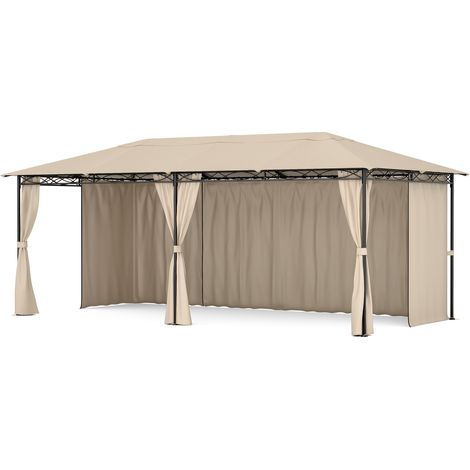 Blumfeldt Mondo - Gazebo, 3x6, con telaio in metallo e 4 pareti laterali