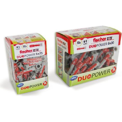 Tassello Fischer Duopower Nylon 6 x 30 mm 70 pezzi