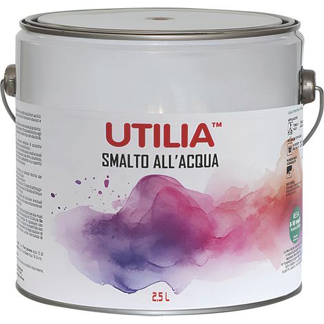 Utilia SMALTO ALL'ACQUA lt. 2,5 Nero lucido 4.00 pz
