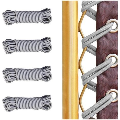 Lounge Chair Cord Repair Kit - 4 Pieces - Metallic Gray