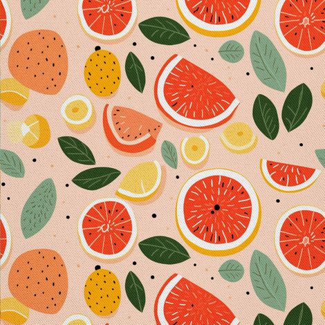 Tela decorativa para exteriores Oxford - Motivo frutal DX6530 (1/5)