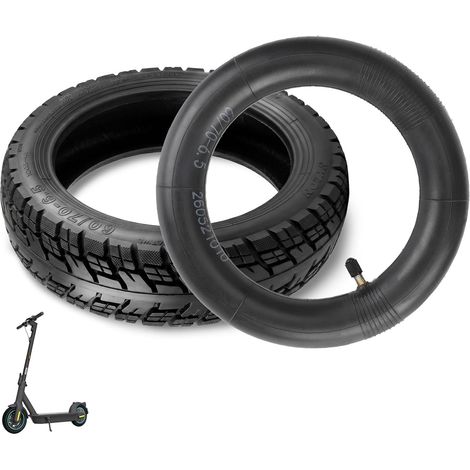 60/70-6,5 Pneu Sans Chambre à Air pour Xiaomi 5/5 Pro/5 Max, Chambre à Air Double épaisseur pour Ninebot Max G30/G30D/G30D2 Trottinette électrique, 10x2,5-6,5 Pneus de Route (1 jeu) (1/5)