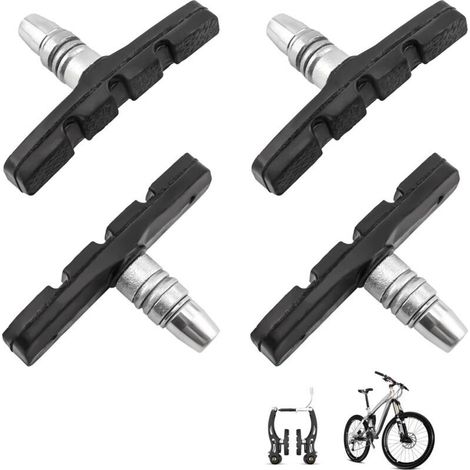2 Paires Patin Frein Vélo V Brake 70mm, Patins Plaquettes de Frein No Noise Caoutchouc Résistant à l'usure, pour Vélo de Urbain Compatible avec pour Shimano Tektro Avid Sram Jante Cycle VTT VTC Ville (1/5)