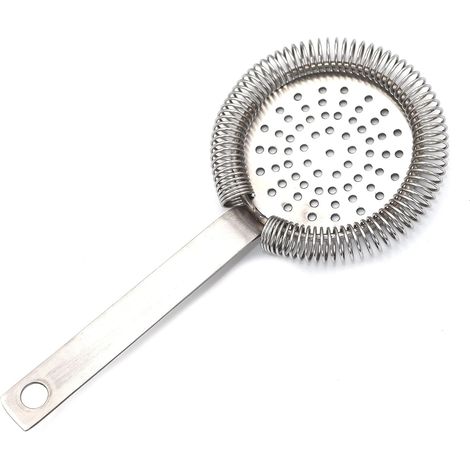 Colador de cócteles profesional con correa completa, sin patas, filtro de acero inoxidable, hielo, equipo de bar y restaurante, accesorio de bartender, Mixología (1/5)