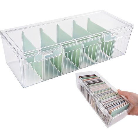 Boîtes de Rangement en Plastique avec Séparateurs de Cartes 23,5x9,5x6,8cm (1/5)