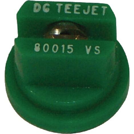 Tobera est谩ndar doble chorro plano DG 110掳 015 verde acero inoxidable TeeJet TEEJET DG110015VS