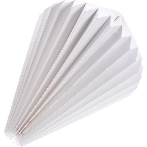 Abat jour en papier blanc pliable au design origami simple (1/5)
