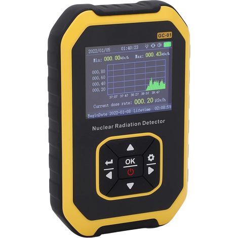 Compteur Geiger Surveillance en Temps Réel β γ X-Ray Multifonctionnel Compteur Geiger Radioactivité 3 Modes Compteur de Rayonnement pour CT, Carreaux, Marbre, Aliments, Métaux