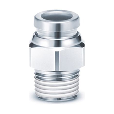 Adaptateur droit fileté SMC KQB2 vers Enfichable, 16 mm G 1/2 Mâle ( Prix pour 1 )