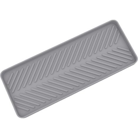 Schwammhalter für die Spüle – Silikon-Aufbewahrungsschale für platzsparende Aufbewahrung und schnelles Trocknen (Bad und Küche) – Grau (1/4)