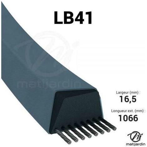 Courroie tondeuse Mitsuboshi LB41 trapézoïdale  16,5 x 1053 mm (1/4)