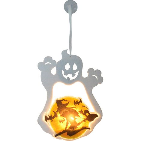 Deux pièces LED Lanterne d'Halloween Halloween Guirlande Lumineuse Fantôme Sorcière Non Tissé Citrouille Lanterne Lanterne-21.515cm